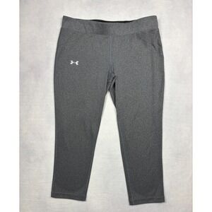 Under Armour HeatGear Leggings Womens MD Grey Fitted‎ Crop 1217540 MD